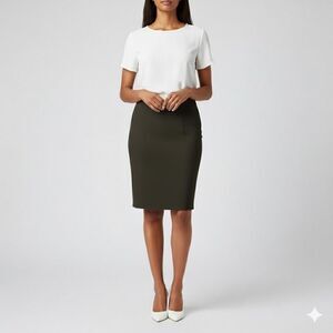 VINTAGE  Women’s  Skirt Size 12 Dark Green Casual Midi